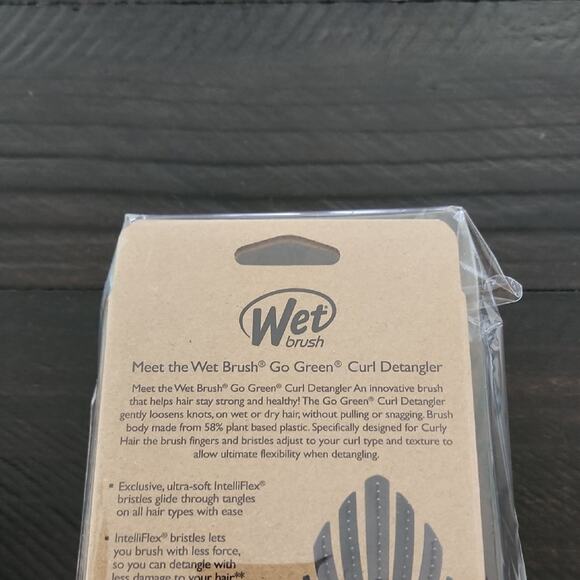 WET BRUSH Go Green Curl Detangler Hair Brush Detangle Full Size Black - Picture 5 of 6